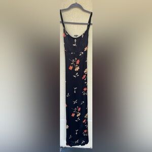Floral Black Maxi Dress by body beat .size small